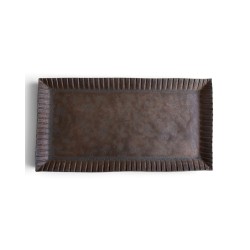 Sadamu Yoshinaga grande assiette rectangulaire