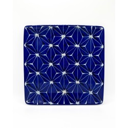 ASA Assiette Carée Bleu