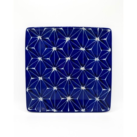 ASA Assiette Carée Bleu