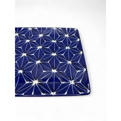 ASA Assiette Carée Bleu