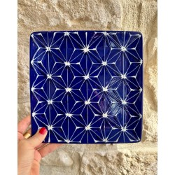 ASA Assiette Carée Bleu 21,5cm