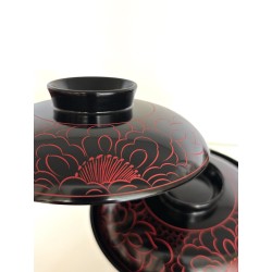 Bol en laque gravure Pivoines