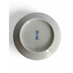 Assiette bleue Fukagawa