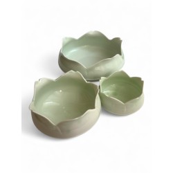 3 bols en petal de fleurs
