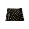 Coffret de 5 assiettes carrees en bois massif