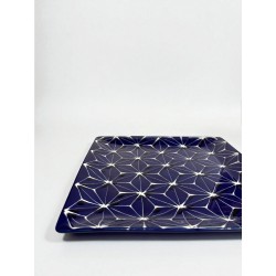 ASA Assiette Carée Bleu 27cm