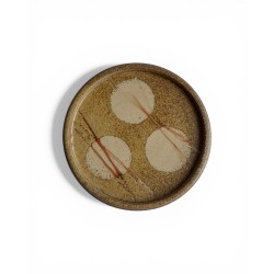 Gorobeigama Bizen assiette doubles faces