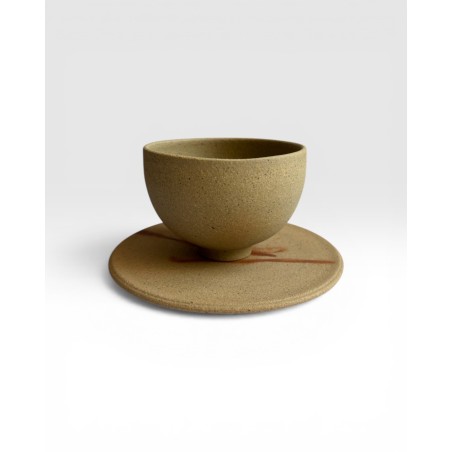Miho Norimatsu Bizen Tasse + sous-tasse