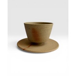 Miho Norimatsu Bizen Tasse + sous-tasse