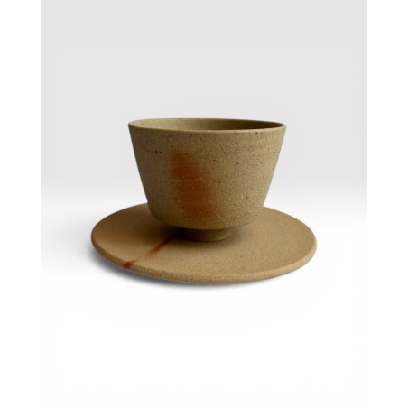 Miho Norimatsu Bizen Tasse + sous-tasse