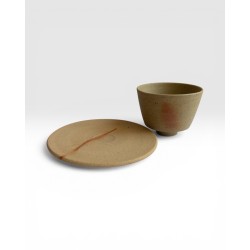 Miho Norimatsu Bizen Tasse + sous-tasse