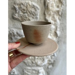 Miho Norimatsu Bizen Tasse + sous-tasse