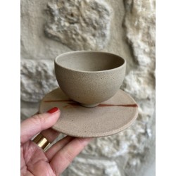 Miho Norimatsu Bizen Tasse + sous-tasse